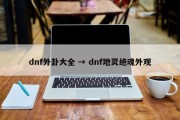 dnf外卦大全 → dnf地灵绝魂外观